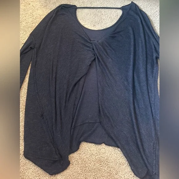 We The Free Navy Twist Knot Sweater - Picture 1 of 6